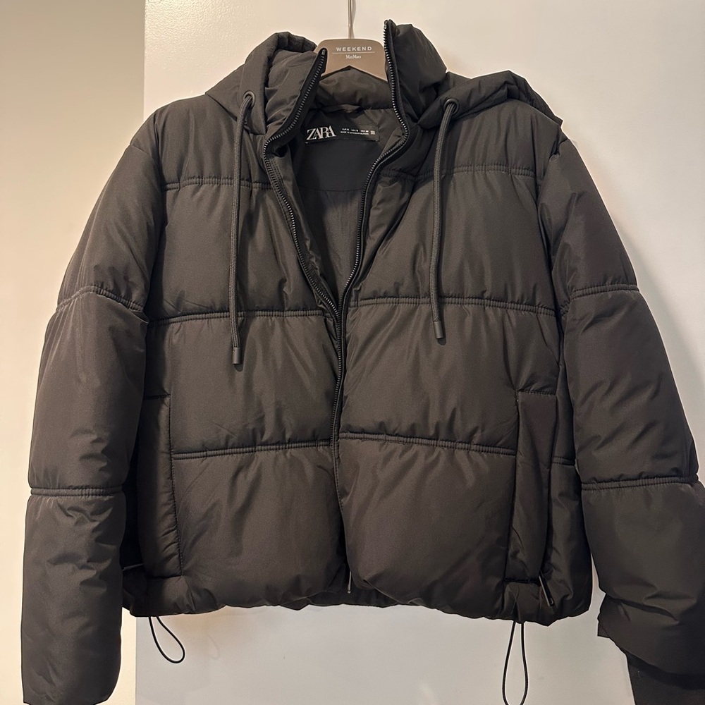 Zara Black Puffer Jacket